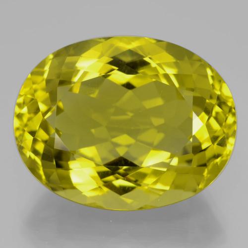 35.13 ct Yellow Quartz, 24.1 x 18.9 mm Oval Cut From Brazil, Photo A