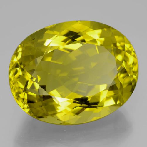 35.13 ct Yellow Quartz Stone, Natural Quartz in Oval Facet Shape for Sale