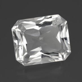 10.38 ct White Quartz Stone, Natural Quartz in Octagon Facet Shape for Sale