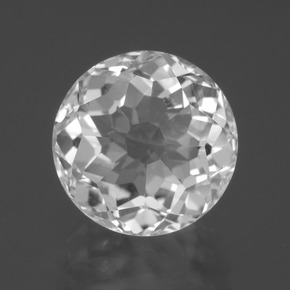 7.95 ct White Quartz Gemstone, Quartz Gem in Round Petal Cut Shape for Sale.