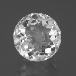 7.95 ct White Quartz Stone, Natural Quartz in Round Petal Cut Shape for Sale