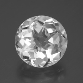 Blanco Cuarzo Gema - 6.7ct Corte de pétalo circular (ID: 399055)