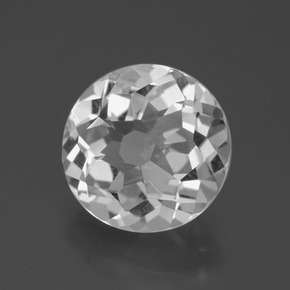 5.22 ct White Quartz Stone, Natural Quartz in Round Petal Cut Shape for Sale
