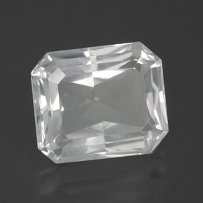 7.54 ct White Quartz Stone, Natural Quartz in Octagon Facet Shape for Sale