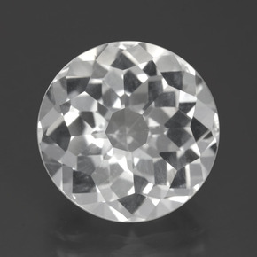 13.64 ct White Quartz Gemstone, Quartz Gem in Round Petal Cut Shape for Sale.