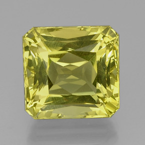 20.22 ct Yellow Quartz Gemstone, Quartz Gem in Octagon / Scissor Cut Shape for Sale.