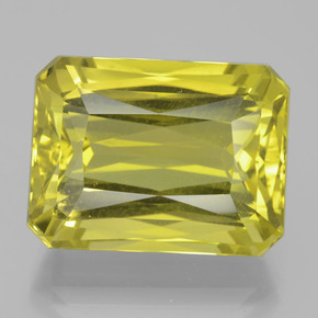 27.44 ct Yellow Quartz Gemstone, Quartz Gem in Octagon / Scissor Cut Shape for Sale.
