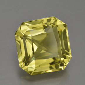 9.86 ct Yellow Quartz Stone, Natural Quartz in Octagon / Scissor Cut Shape for Sale