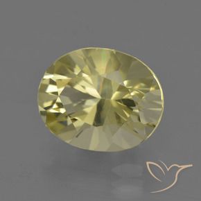 4.27 ct Yellow Quartz Stone, Natural Quartz in Oval Diamond-Cut Shape for Sale