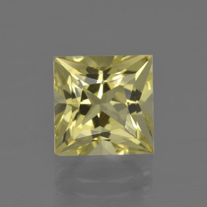 3.82 ct Yellow Quartz Gemstone, Quartz Gem in Princess-Cut Shape for Sale.