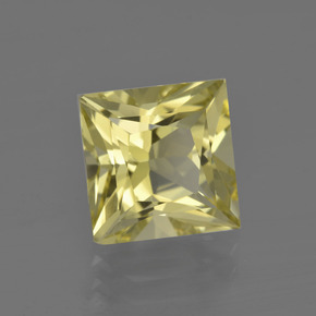 3.82 ct Yellow Quartz Stone, Natural Quartz in Princess-Cut Shape for Sale