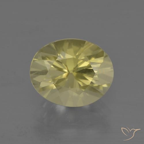 3.50ct Natural Laguna Yellow Quartz, Oval, VVS