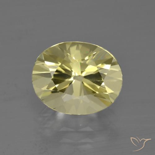 3.08 ct Yellow Quartz, 10.9 x 8.8 mm Oval Diamond Cut From Brazil, Photo A