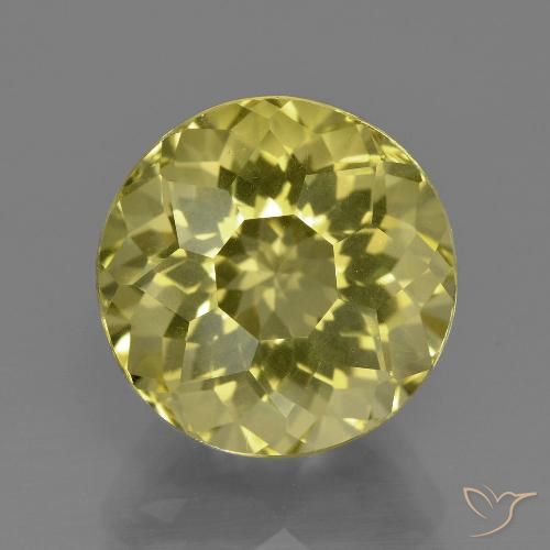6.6 ct Yellow Quartz, 11.9 mm Round Petal Cut From Brazil, Photo A
