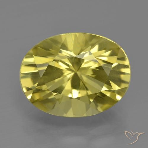6.43ct Natural Light Yellow Quartz, Oval, VVS-VS