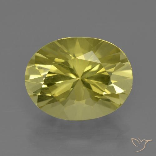 5.19ct Natural Medium Yellow Quartz, Oval, VVS-VS