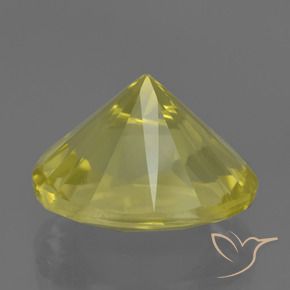 Quartz Gemstone in 15.7 x 13.2 mm Size for Sale, Quartz Stone in Medium Yellow Color