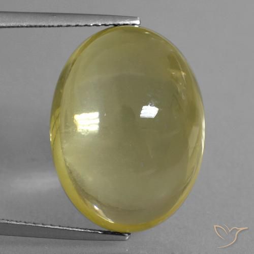 23.91 ct Yellow Quartz, 20.2 x 15.1 mm Oval Cut From Brazil, Photo A