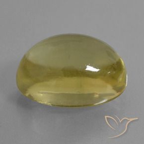 23.91 ct Yellow Quartz Stone, Natural Quartz in Oval Cabochon Shape for Sale