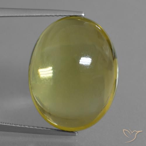 26.79ct Natural Light Yellow Quartz, Oval, Transparent