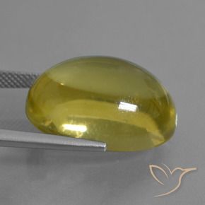Quartz Gemstone in 21.1 x 16.6 mm Size for Sale, Quartz Stone in Light Yellow Color