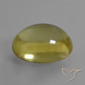 35.71 ct Yellow Quartz Stone, Natural Quartz in Oval Cabochon Shape for Sale