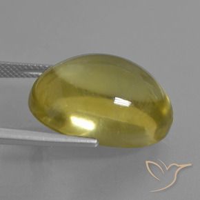 Quartz Gemstone in 22.8 x 18.5 mm Size for Sale, Quartz Stone in Light Golden-Yellow Color