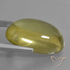 Quartz Gemstone in 23.9 x 17.3 mm Size for Sale, Quartz Stone in Light Golden-Yellow Color