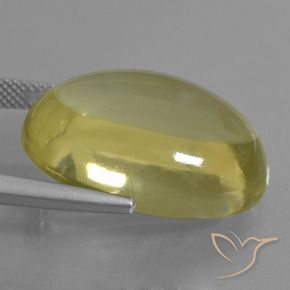 Quartz Gemstone in 24 x 18.1 mm Size for Sale, Quartz Stone in Light Yellow Color