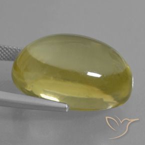 Quartz Gemstone in 22.9 x 17.2 mm Size for Sale, Quartz Stone in Light Golden-Yellow Color