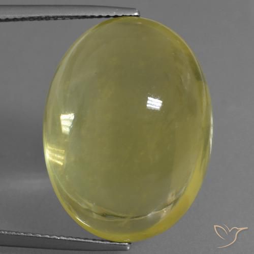 36.38 ct Yellow Quartz, 24.1 x 18.1 mm Oval Cut From Brazil, Photo A