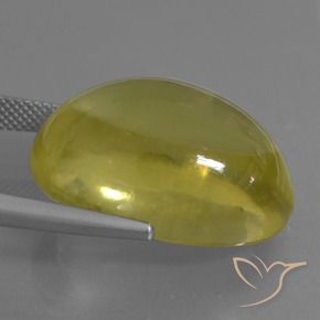 Quartz Gemstone in 25 x 18 mm (calibrated) Size for Sale, Quartz Stone in Light Yellow Color