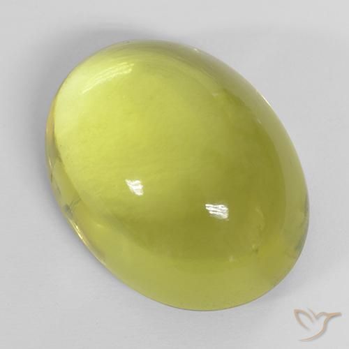 35.55 ct Yellow Quartz Stone, Natural Quartz in Oval Cabochon Shape for Sale