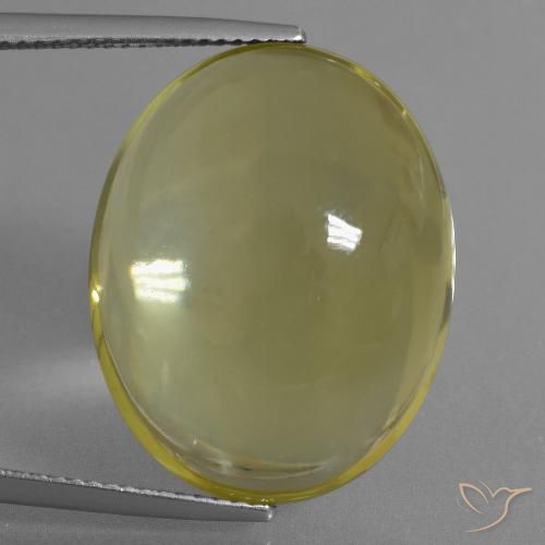 28.53ct Natural Light Yellow Quartz, Oval, Transparent