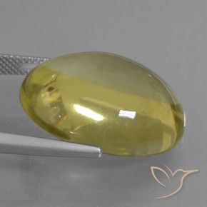 Quartz Gemstone in 23 x 18.3 mm Size for Sale, Quartz Stone in Light Yellow Color
