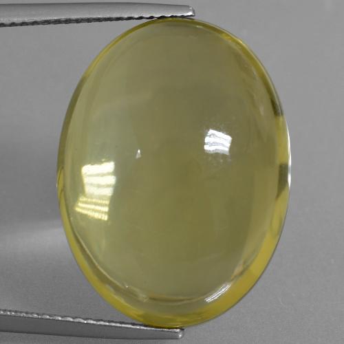 Light Yellow Quartz Gem - 34.1ct Oval Cabochon (ID: 406007)