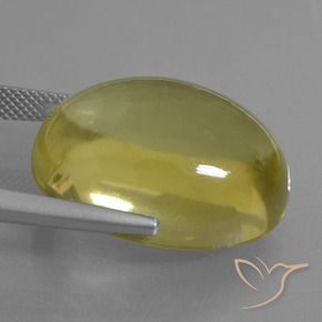 Quartz Gemstone in 23.2 x 18.1 mm Size for Sale, Quartz Stone in Light Yellow Color