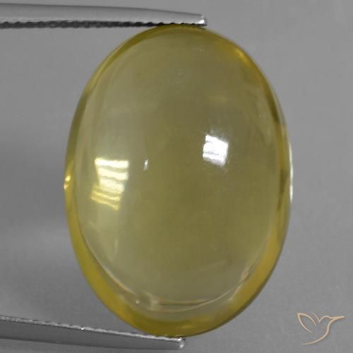 29.1 ct Yellow Quartz, 23.5 x 17.2 mm Oval Cut From Brazil, Photo A