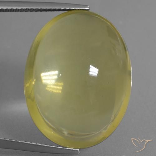 32.26ct Natural Light Yellow Quartz, Oval, Transparent