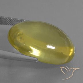 Quartz Gemstone in 23.9 x 18.4 mm Size for Sale, Quartz Stone in Light Yellow Color