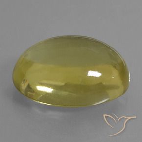 32.95 ct Yellow Quartz Stone, Natural Quartz in Oval Cabochon Shape for Sale