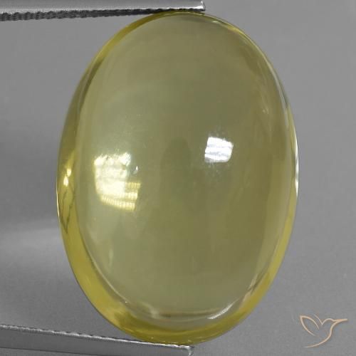 34.71ct Natural Medium Yellow Quartz, Oval, Transparent