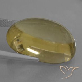 Quartz Gemstone in 25 x 18 mm (calibrated) Size for Sale, Quartz Stone in Deep Yellow Color