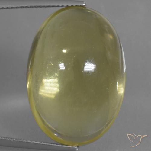 36.61ct Natural Light Yellow Quartz, Oval, Transparent