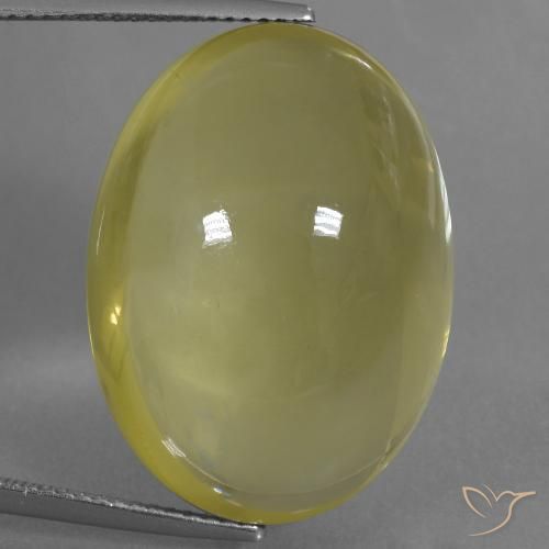 38.22ct Natural Light Yellow Quartz, Oval, Transparent