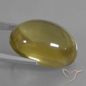 Quartz Gemstone in 23.7 x 18 mm Size for Sale, Quartz Stone in Medium Yellow Color