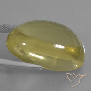 Quartz Gemstone in 26.1 x 18.2 mm Size for Sale, Quartz Stone in Deep Yellow Color
