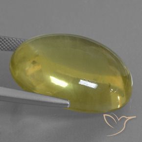Quartz Gemstone in 27 x 20 mm (calibrated) Size for Sale, Quartz Stone in Light Yellow Color