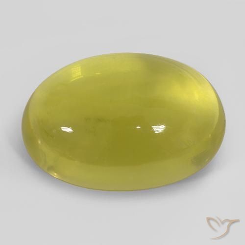 42.25 ct Yellow Quartz Stone, Natural Quartz in Oval Cabochon Shape for Sale
