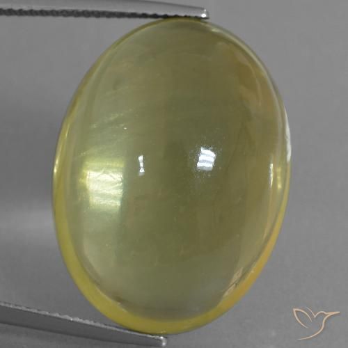 43.91ct Natural Light Golden-Yellow Quartz, Oval, Transparent